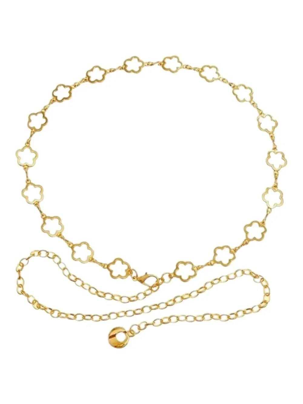 Gold Clover Leaf Waist Chain Belt